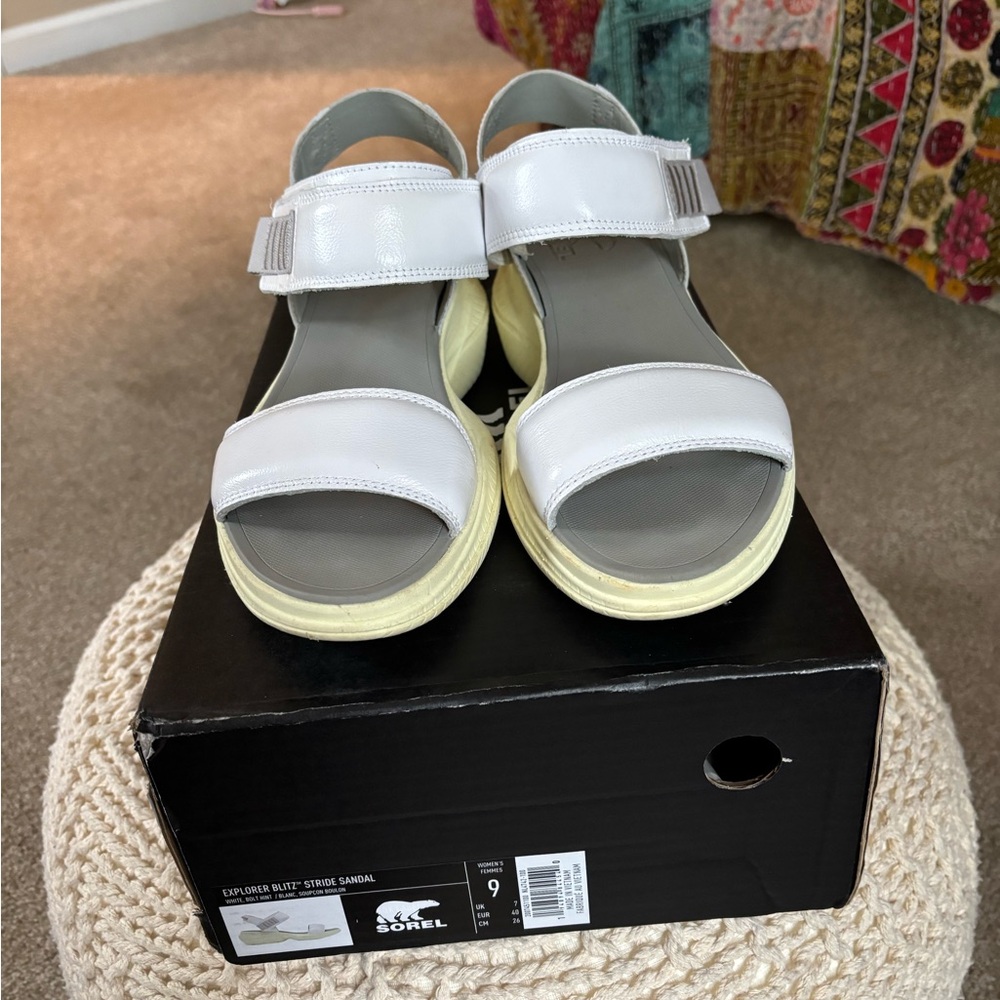 Sorel Explorer Blitz Stride Sandal w box